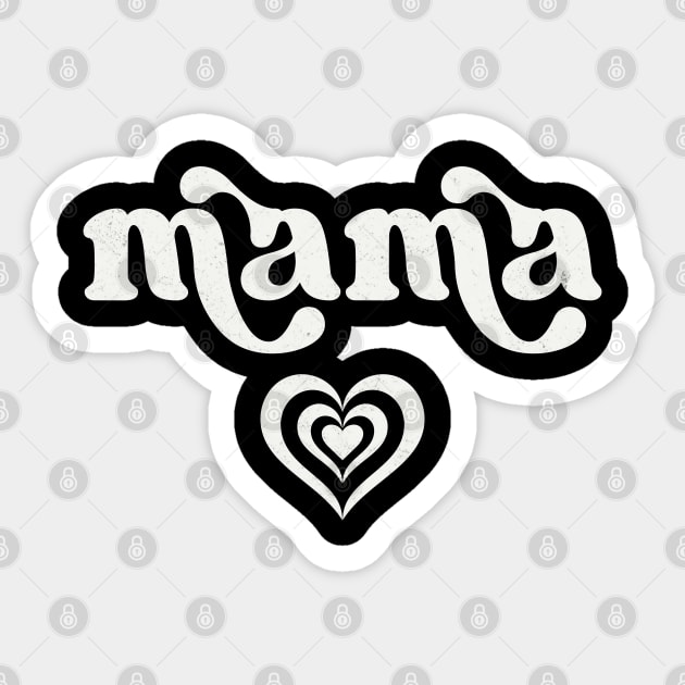 Retro Mama Heart Sticker by Esmhan's Store